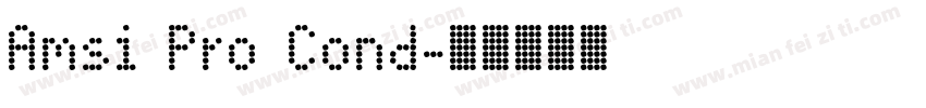 Amsi Pro Cond字体转换